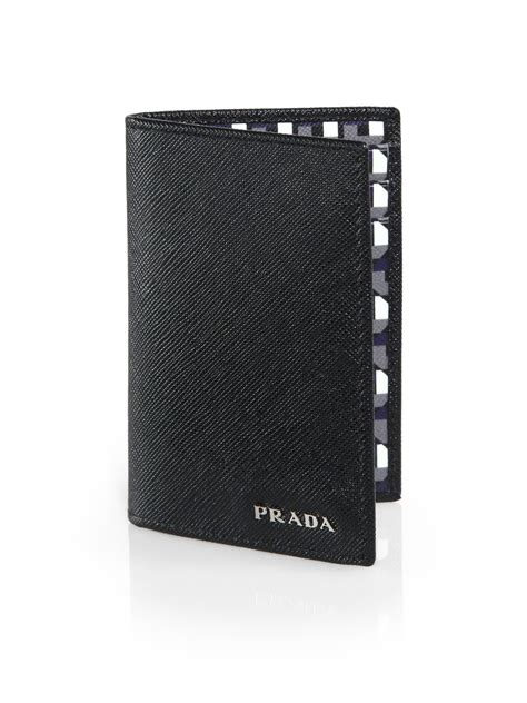 prada mens credit card wallet|Prada men's bifold wallet.